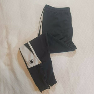 NIKE Men's Athletic Pants Medium Black 100% Polyester, Pockets, leg zippers